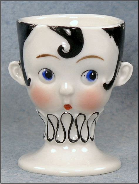 germany goebel porcelain comical girl face egg cup ca1923 oh my goodness collezioni