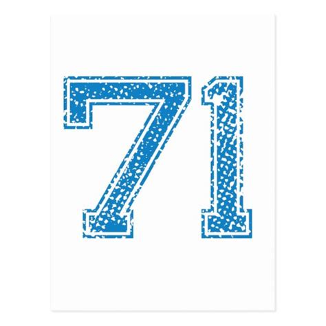 blue sports jerzee number  postcard zazzle