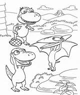 Dino Tren Dinosaurios Jugando Kijkdoos Wb Protagonista Hermanas Querido Pasan sketch template