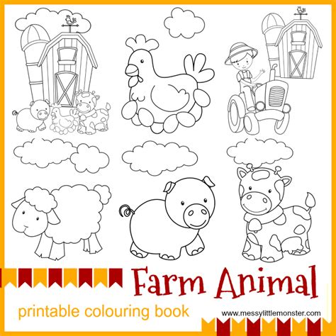 farm animal coloring pages  toddlers select   printable
