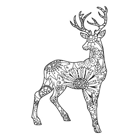 premium vector mandala deer coloring page  kids