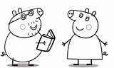 Coloring Pages Daddy Mummy Pig Peppa Color Print Popular sketch template