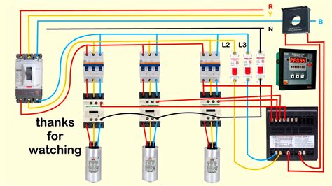 complete auto power factor panel wiring diagram youtube