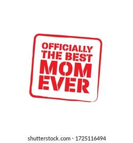 officially  mom  approval stencil stock vector royalty