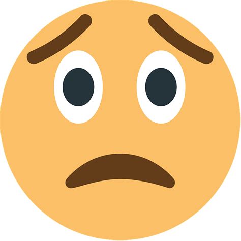 worried face emoji clipart   transparent png creazilla