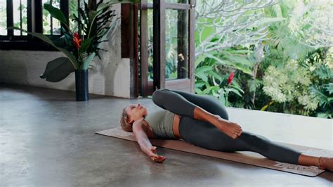 abdominal twist pose yoga tutorial  yoga design lab youtube