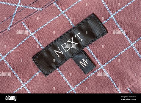 label  label  mans shirt clothing garment size  medium  logo stock photo alamy