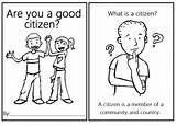 Citizen Good Coloring Citizenship Printable Worksheets Being Kindergarten Book Studies Social School Grade Sheets 2nd 1st Resoure Work Communities 3rd sketch template