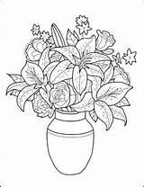 Bouquet Flower Emerson Visit Post Coloring Books Flowers sketch template