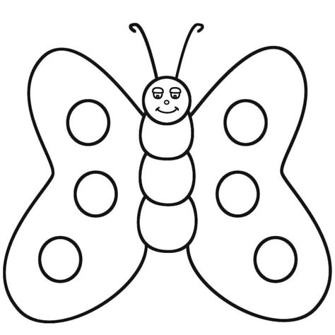 simple butterfly coloring page coloring home