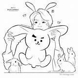 Bt21 Coloring Cooky Pages Bunny Xcolorings sketch template