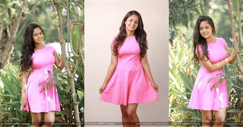 Geethma Bandara Looks Cute In Pink Dress