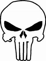 Punisher Skull Stencil Decal Sticker Coloring Decals Template Applique sketch template