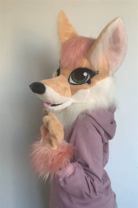 fennec fox fursuit partial fox fursuit head premade fursuit etsy