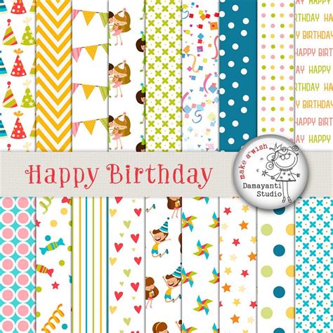 happy birthday paper gifts digital paper scrapbooking paper gift box