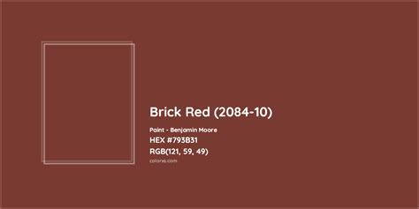 benjamin moore brick red   paint color codes similar paints
