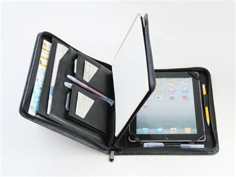 New Ipad Portfolio Case With Notepad Leather New Ipad Business Case