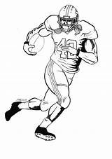 Football Coloring Player Pages Players Drawing Drawings Tom Dame Notre Alabama Nfl Clemson Brady Draw Cliparts College Clipart University Cool sketch template