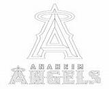 Coloring Pages Mlb Angels Logo Anaheim Baseball Sport Print Printable Online Info sketch template