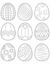 Easter Coloring Egg Pages sketch template