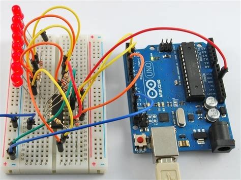 breadboard layout arduino lesson   leds   shift register adafruit learning system