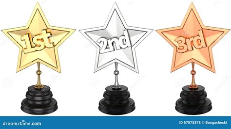 place trophies stock illustration image