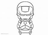 Coloring Pages Chibi Marvel Iron Man Superhero Printable Kids Adults Template sketch template