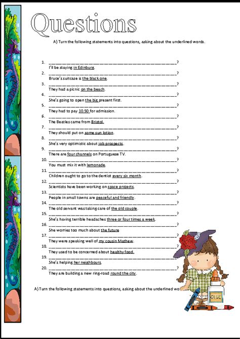 answer  wh questions worksheet wh questions  worksheet  esl