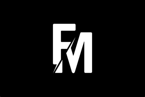 monogram fm logo graphic  greenlines studios creative fabrica monogram logo design