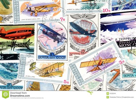 het themazegels van de luchtvaart redactionele stock afbeelding image  reeks overzees