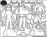 Paper Dolls Monday Personas Doll Thin Marisol Coloring Steampunk Printable Airship Mechanic Marcus Paperthinpersonas Marisole Clothing Visit Archives Template Click sketch template