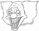 Scary Monster Coloring Pages Drawing Monsters Creepy Clown Drawings Print Draw Killer Printable Color Getdrawings Dragon Getcolorings Paintingvalley Zombie sketch template
