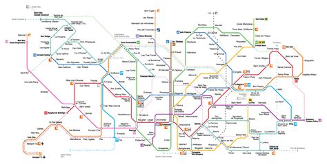 barcelona transportation map train  bus stations  barcelona spain