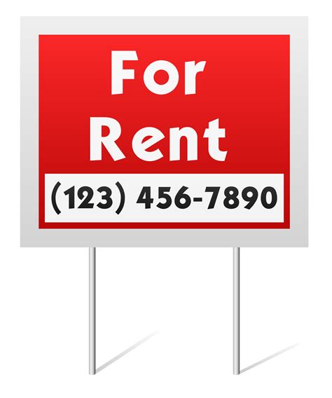 clipart  rent sign