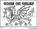 Welsh Rugby Colouring Wales Pages Coloring sketch template