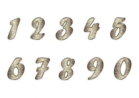 set  numbers  golden brown tones stock vector ad golden