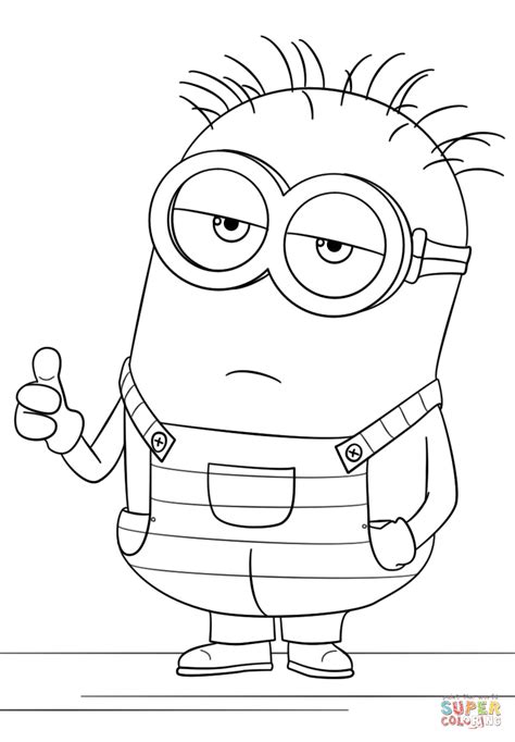 gambar minion despicable  coloring page  printable click pages