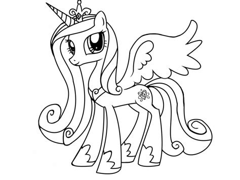 pony coloring pages princess cadence coloring home