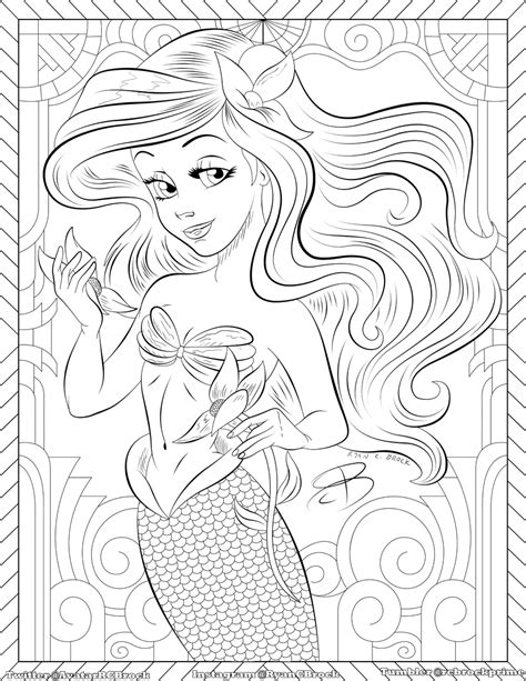 pin  stephanie cook  ausmalbilder mermaid coloring pages disney