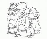 Coloring Chipmunks Alvin Pages Printable Library Clipart sketch template