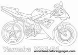 R1 Yamaha Coloring Pages Yzf Print sketch template