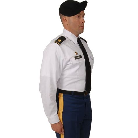 army service uniform mens mens dress asu white shirt long sleeve  sizes ebay