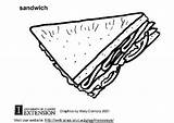 Sandwich Coloring Pages Sanwich Large Printable Edupics Template sketch template