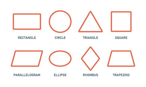 figuras geometricas conjunto de formas de contorno elementos basicos ilustracion vectorial