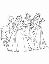 Coloring Disney Princess Pages Princesses Printable Book Print Aurora Clipart Colouring Books Baby Belle Cartoon Sheets Characters Beautiful Library Colors sketch template