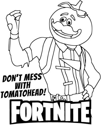 fortnite coloring page tomatohead topcoloringpagesnet
