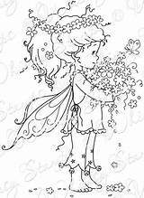 Stamps Whimsy Wee Digital Spring Coloring Pages Bringer Rubber Adult Colouring Fairy Books Flower Diestodiefor Zet Sylvia sketch template