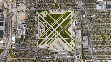 aerial view  chicago midway international airport