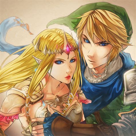 Link And Zelda By Ilabarattolo On Deviantart
