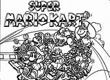 Coloring Mario Super Pages Easter Kart Comments sketch template